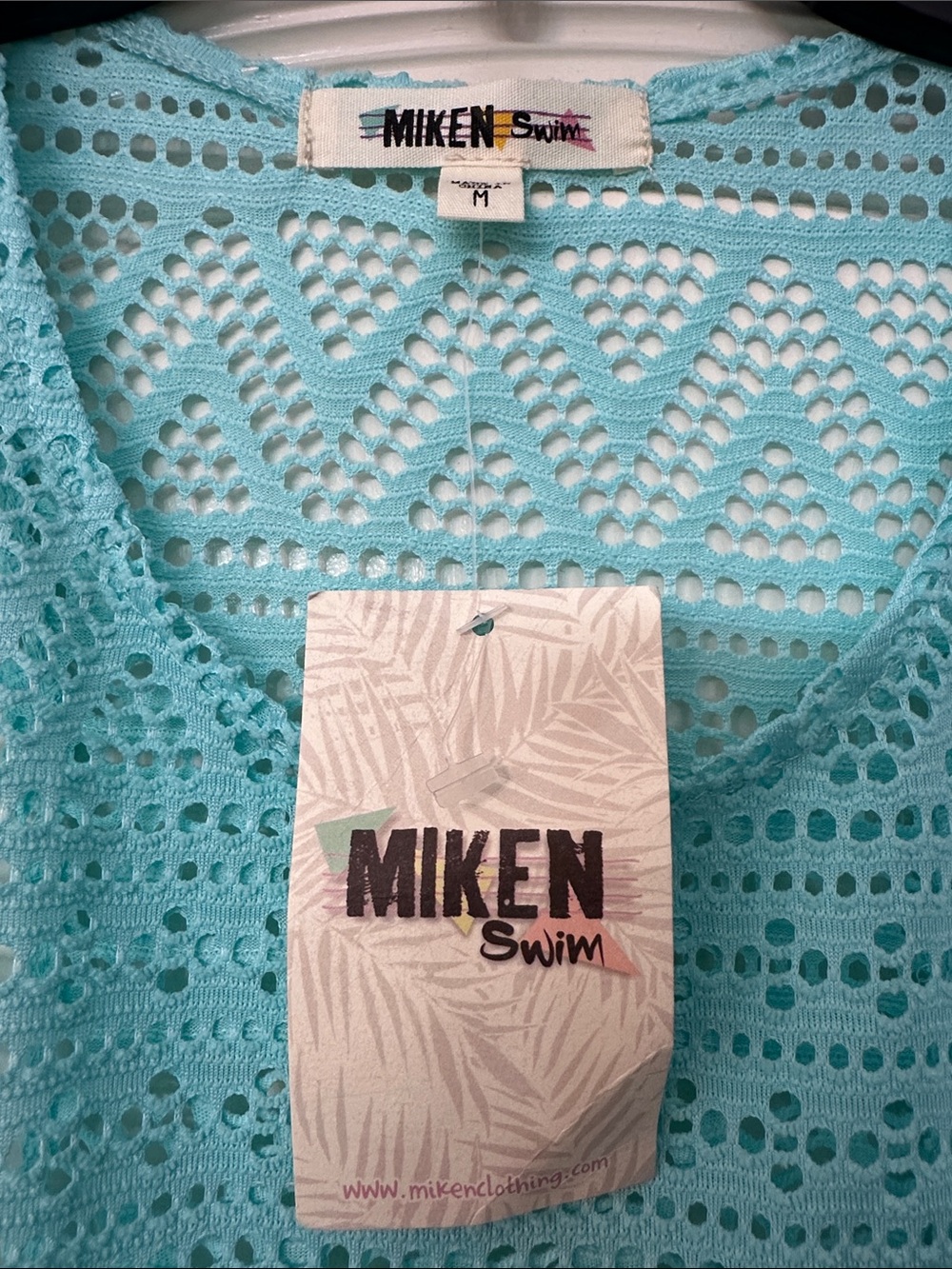 Miken Aqua Crochet Ruffle-Hem Cover Up - Picture 2 of 3